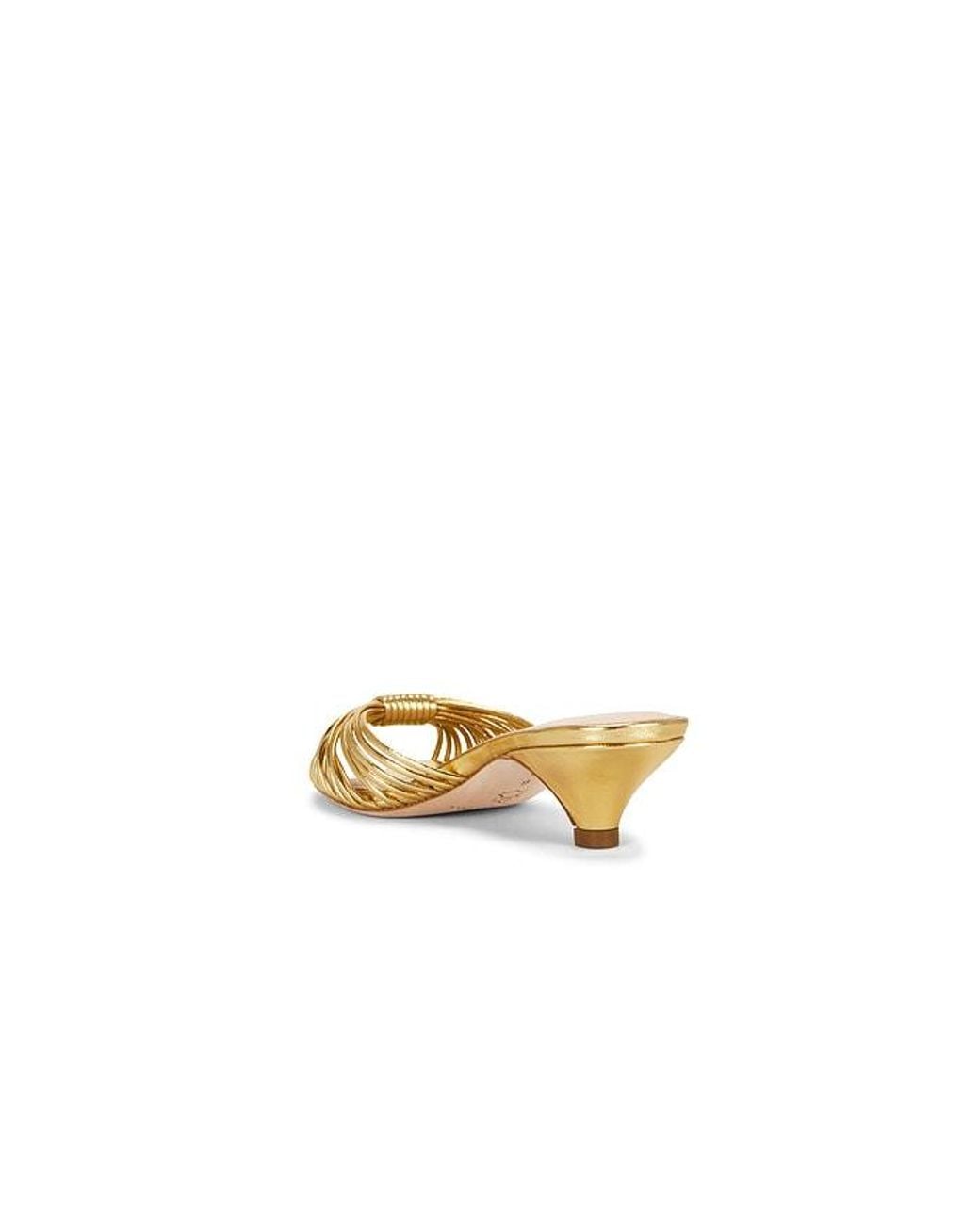 Loeffler Randall Metallic Dixie Strappy Kitten Heel Sandal