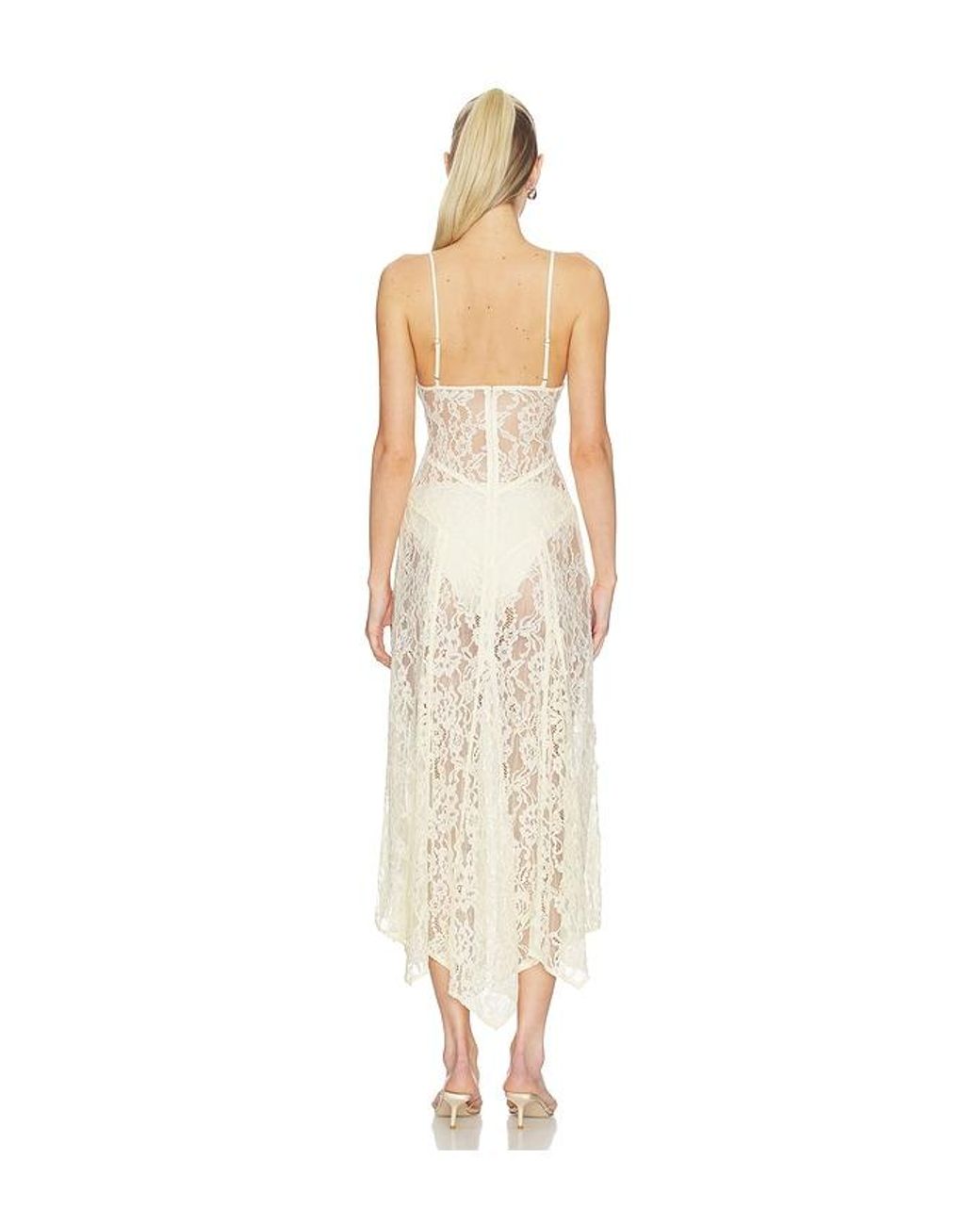 Lovers + Friends White Skye Midi Dress
