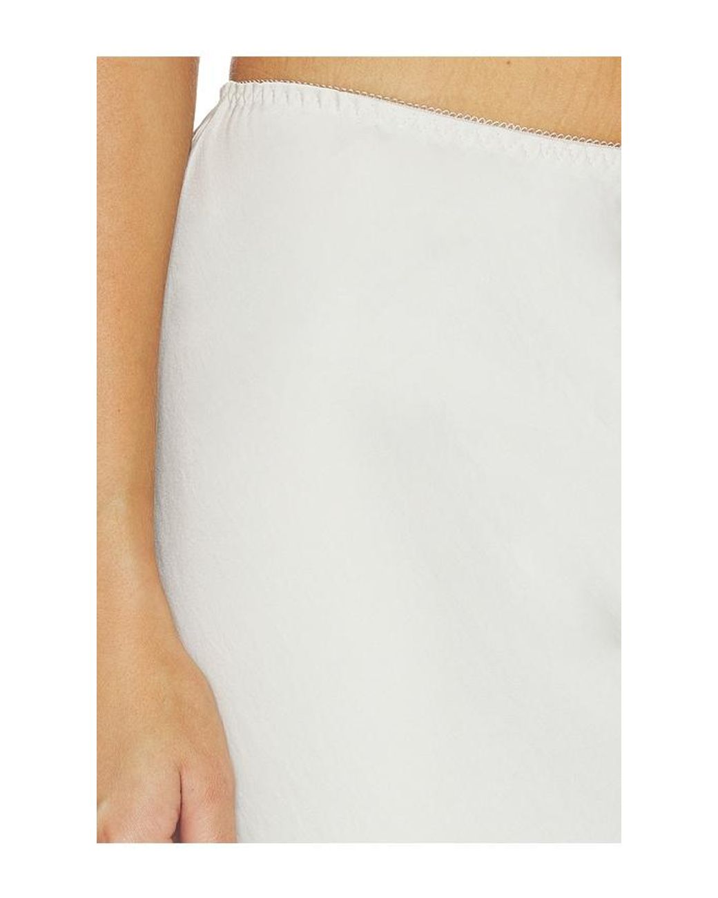 Free People White Long Lost Lover Slip Skirt