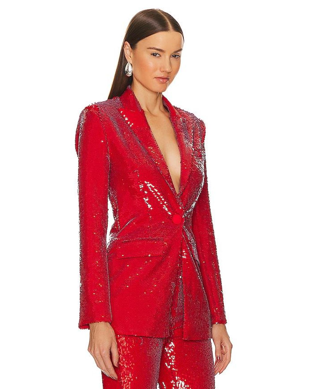 Michael Costello Red X Revolve Harlow Blazer