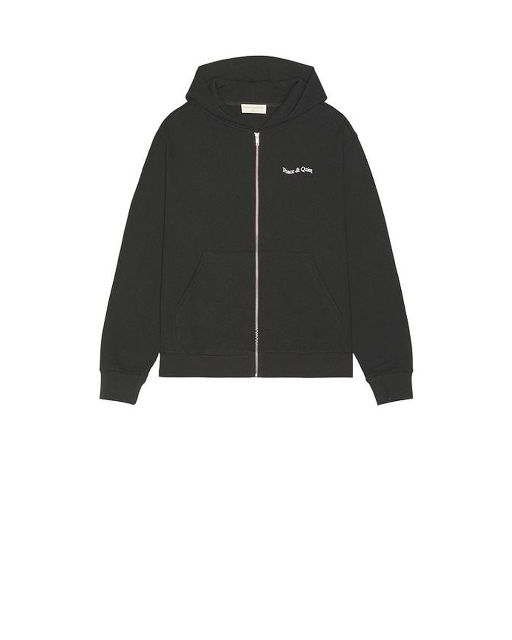 Museum of Peace & Quiet Black Wordmark Waffle Hoodie for men