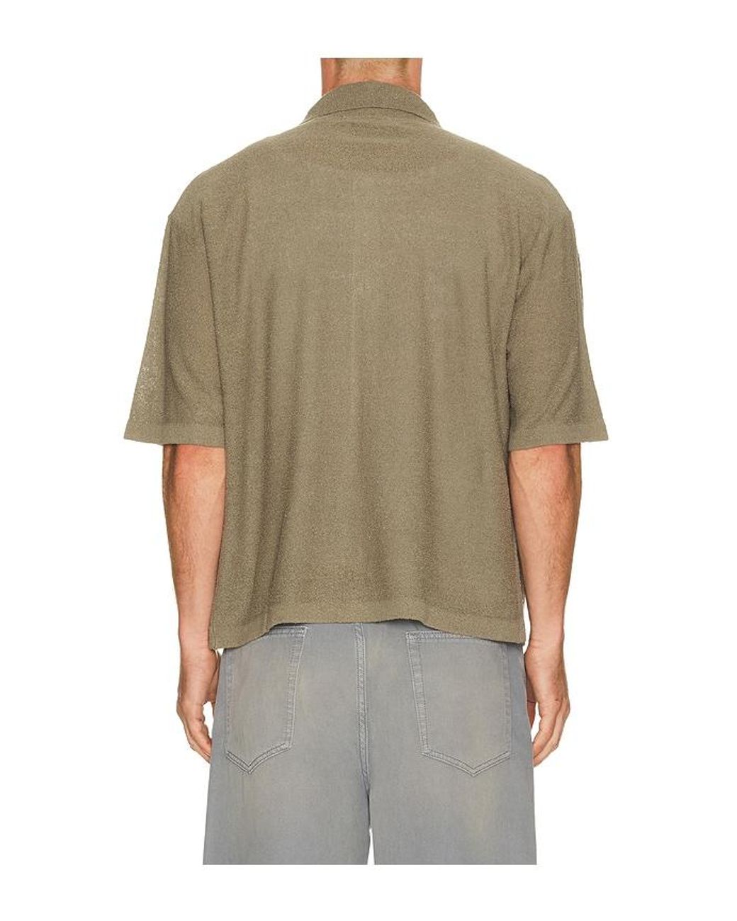 FRAME Brown Light Cotton Silk Short Sleeve Cardigan for men