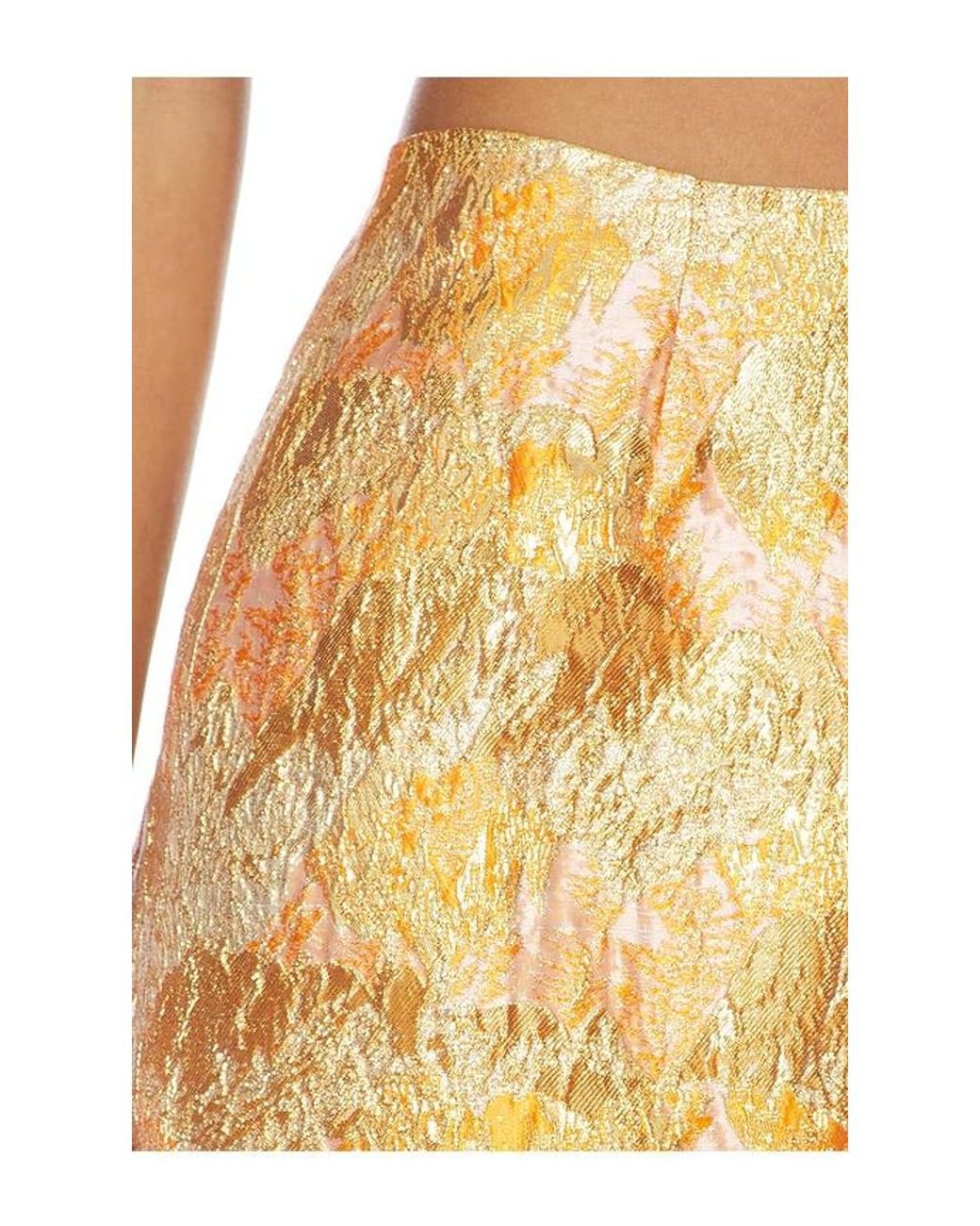 RENGGLI Natural Brocade Mini Skirt