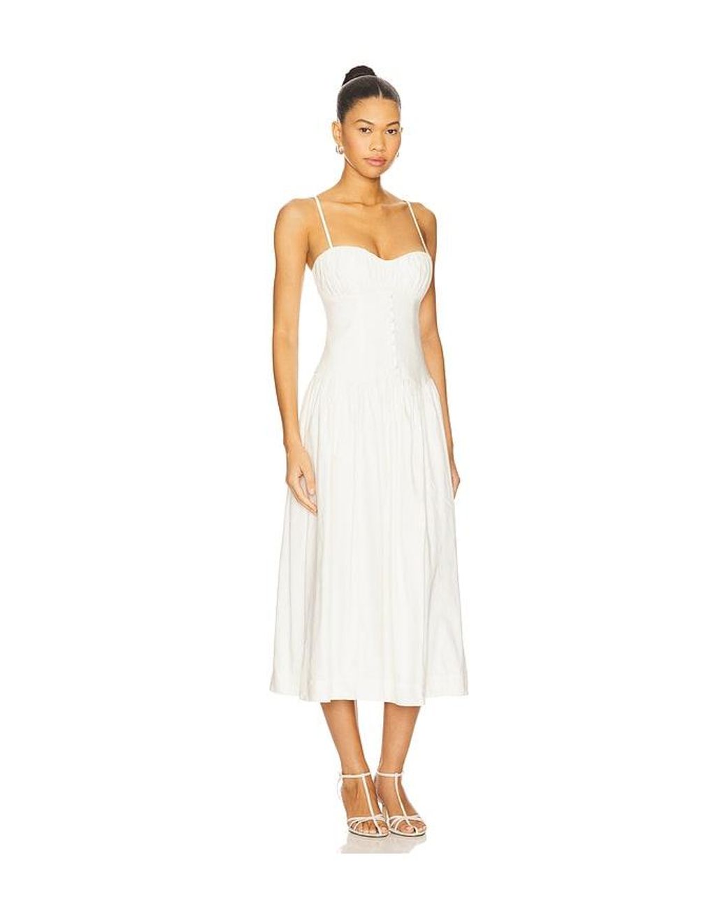 MAJORELLE White Sky Midi Dress