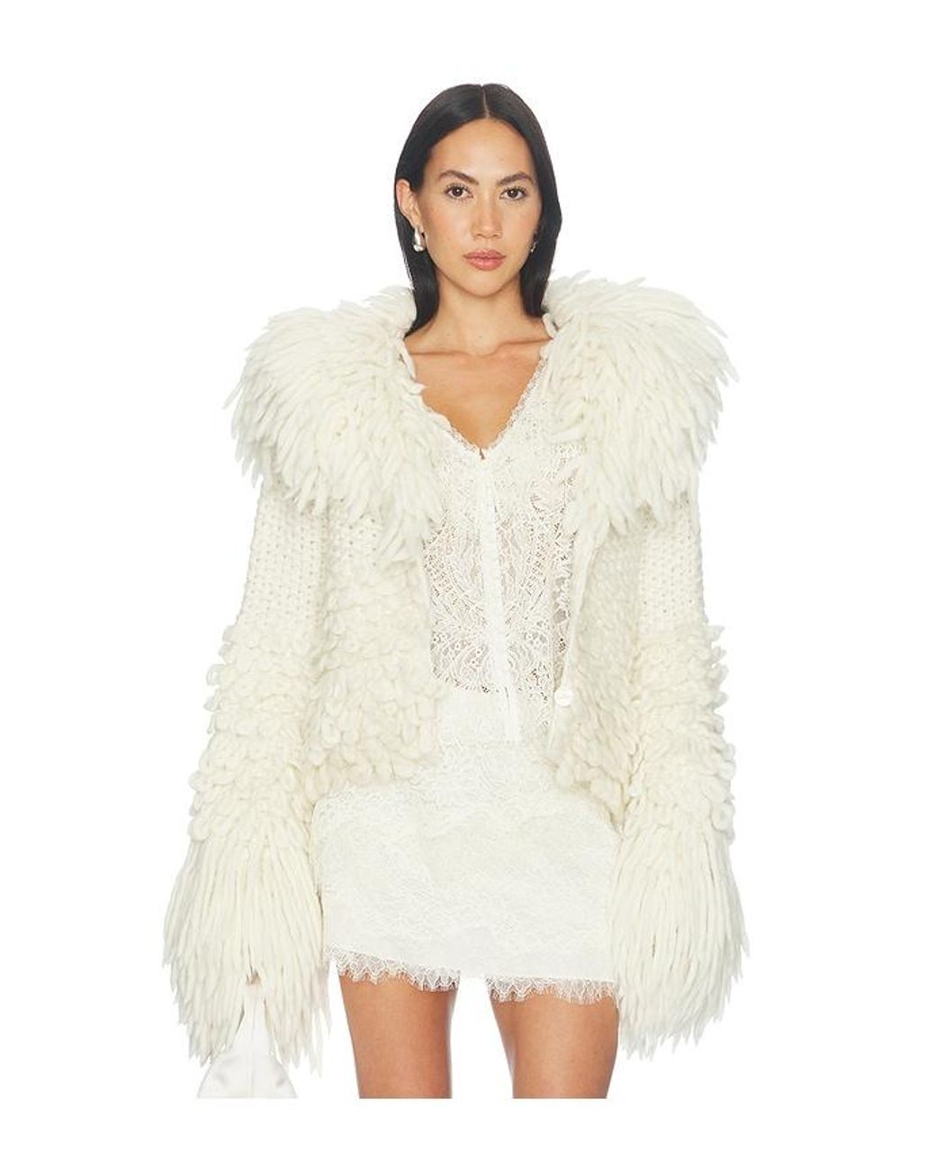 LoveShackFancy White Ilyana Jacket