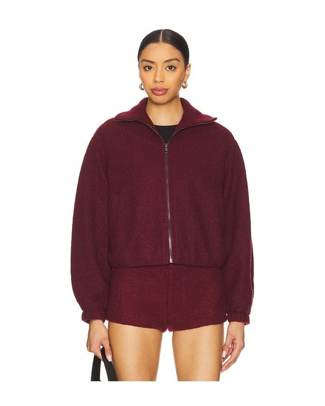 Amanda Uprichard Red X Revolve Como Bomber Jacket