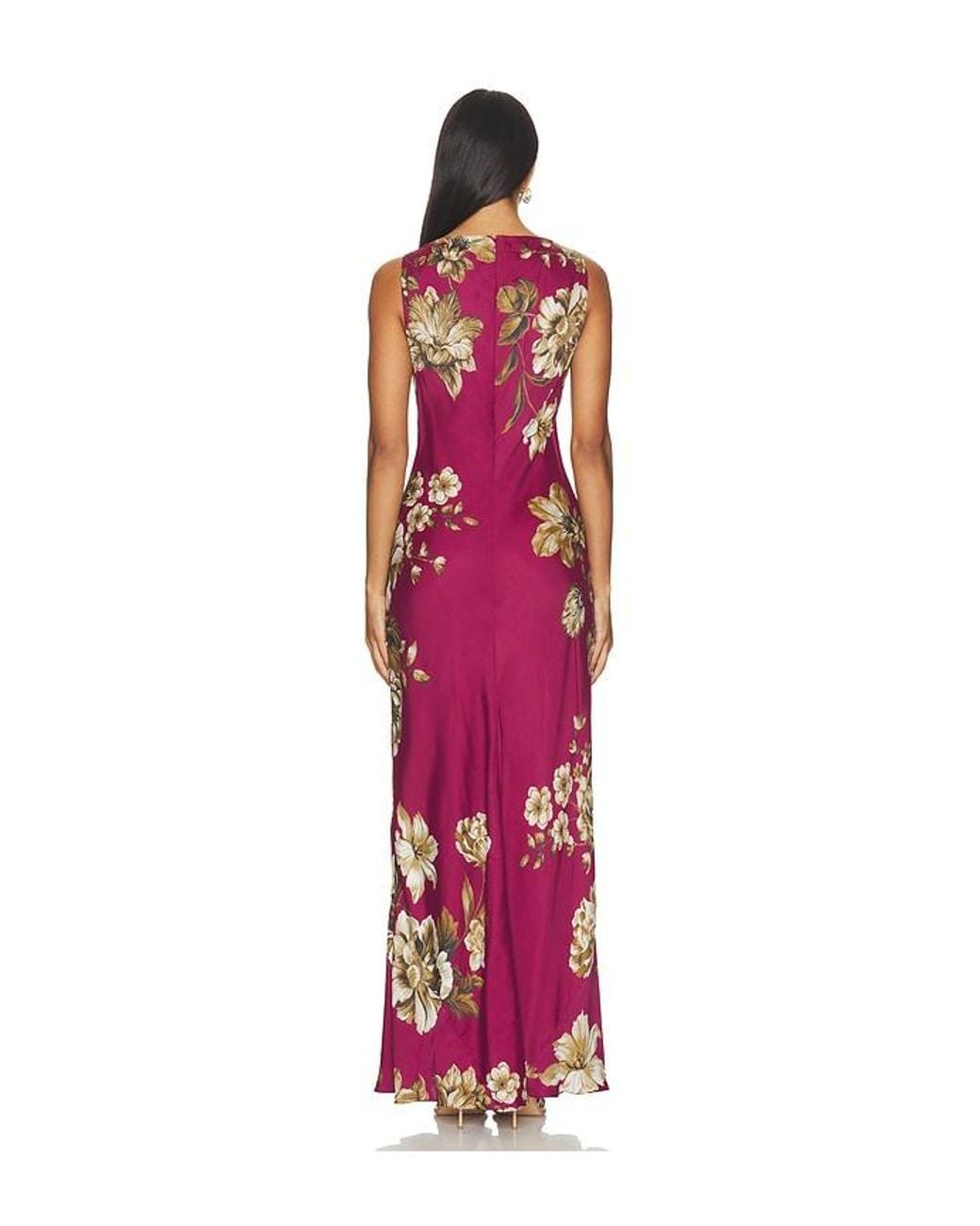 Hemant & Nandita Red Bias Maxi Dress