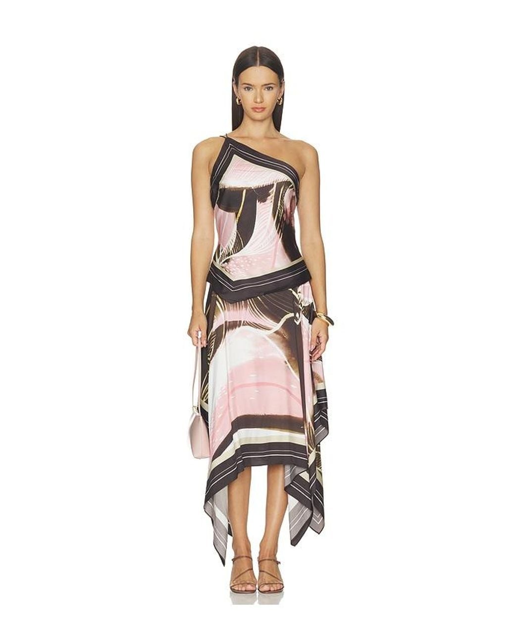AMUR Multicolor Letty Scarf Skirt