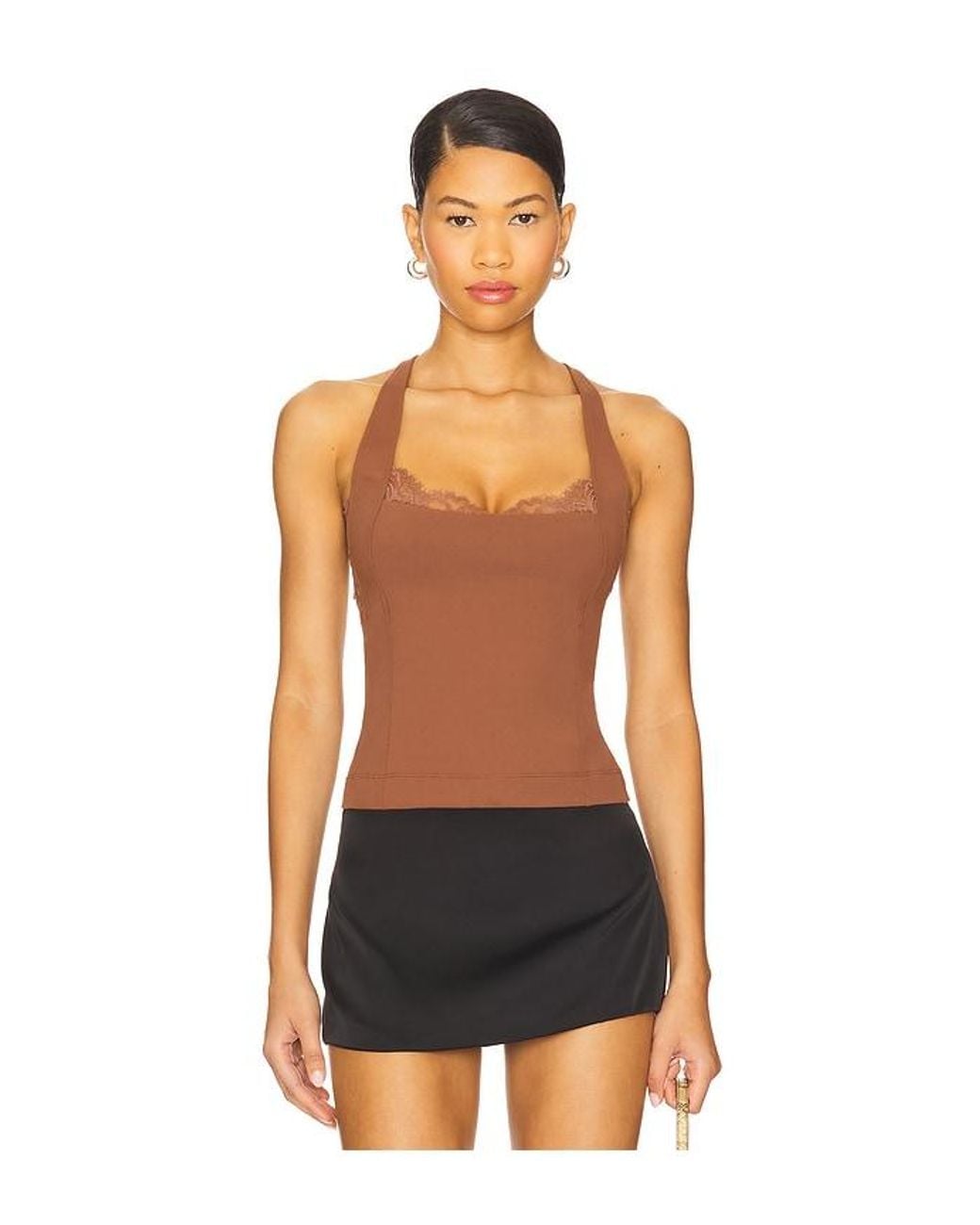 Free People Black Looking Good Cami
