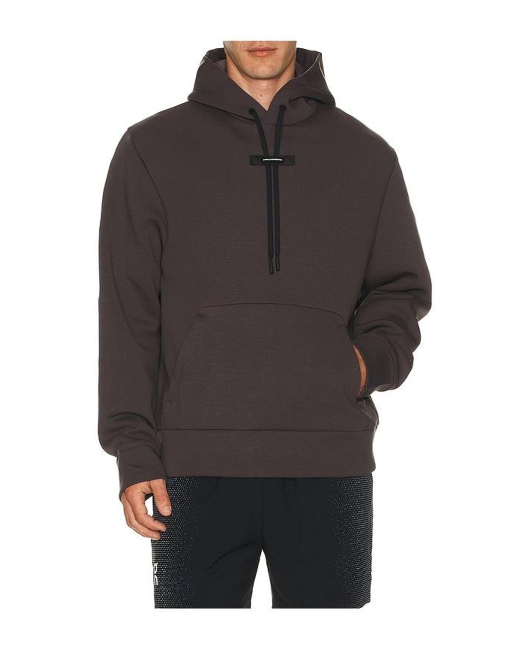On Shoes Gray Focus Tech Hoodie for men