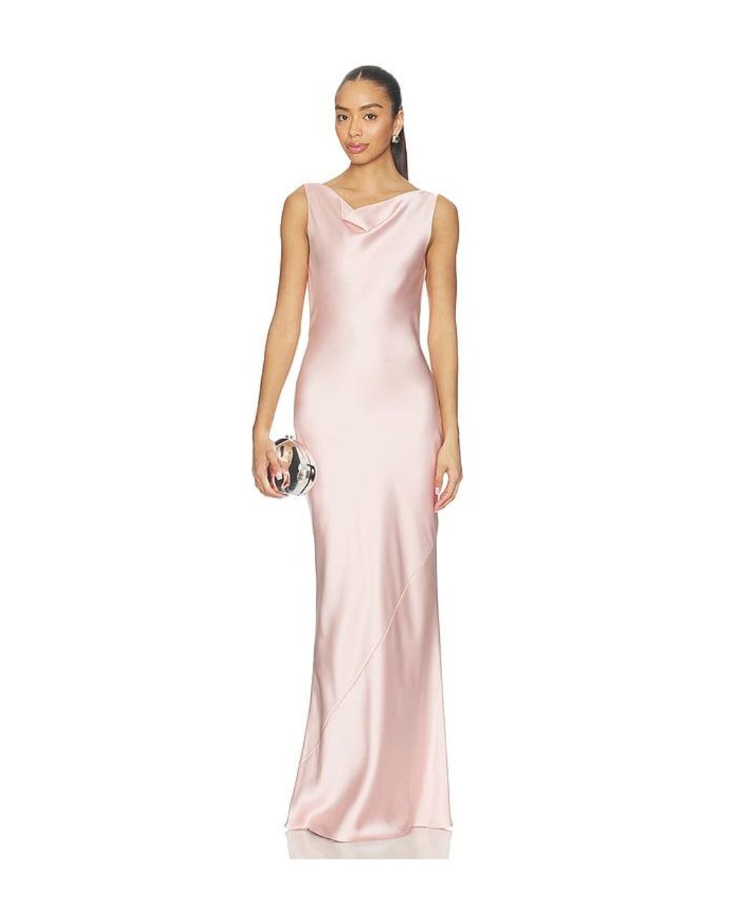 Norma Kamali Multicolor Sleeveless Low Back Drape Gown