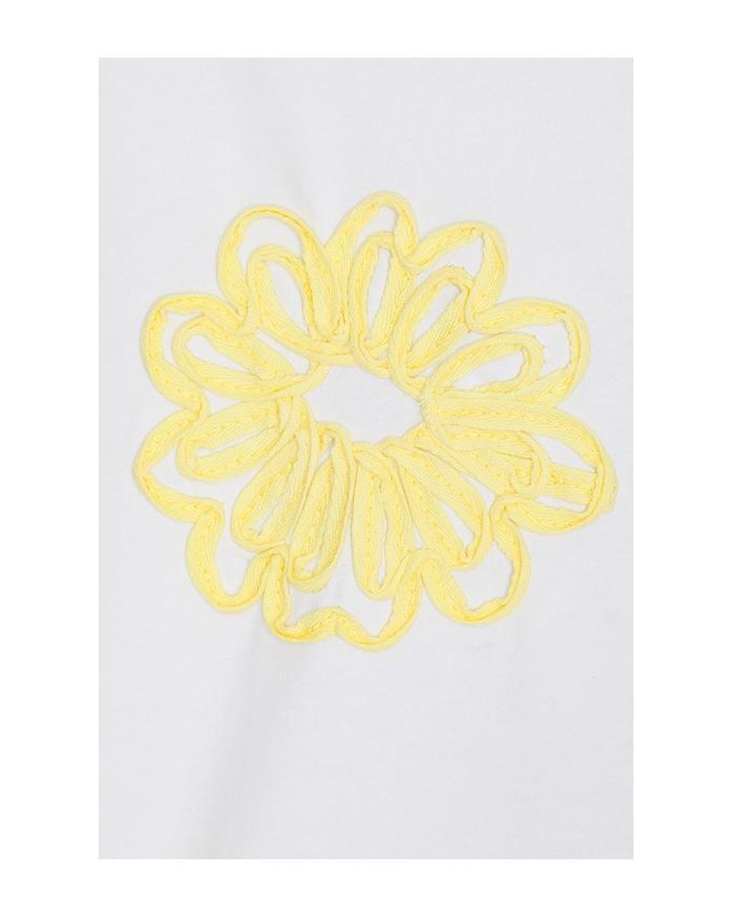 SNDY'S White Mai Tai Cord Floral Tee