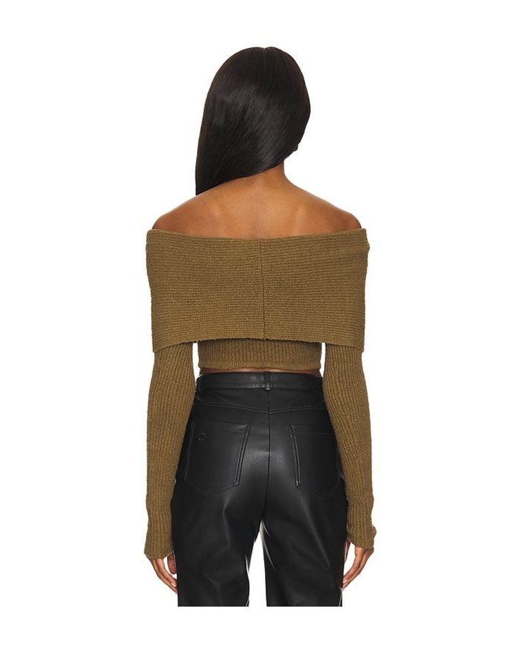 Camila Coelho Black Elan Off Shoulder Top