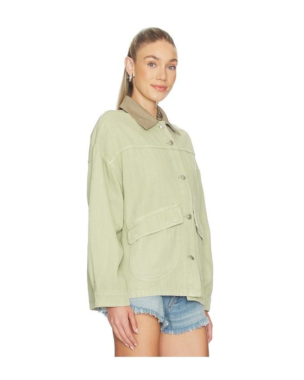 Free People White X We The Free Lemon Denim Jacket