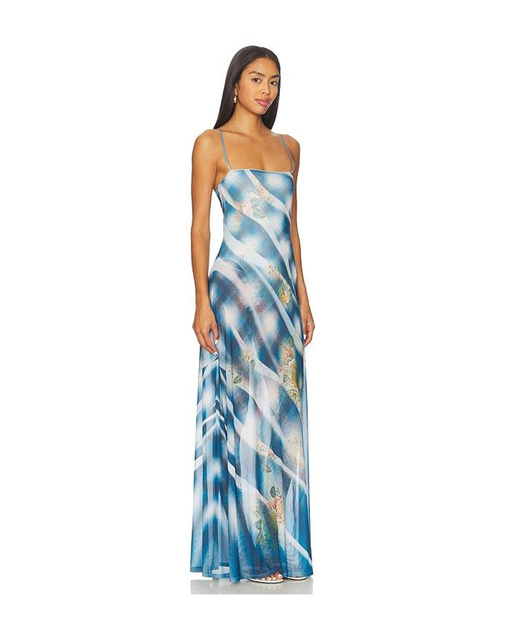 AFRM Shea Dress in Blue | Lyst