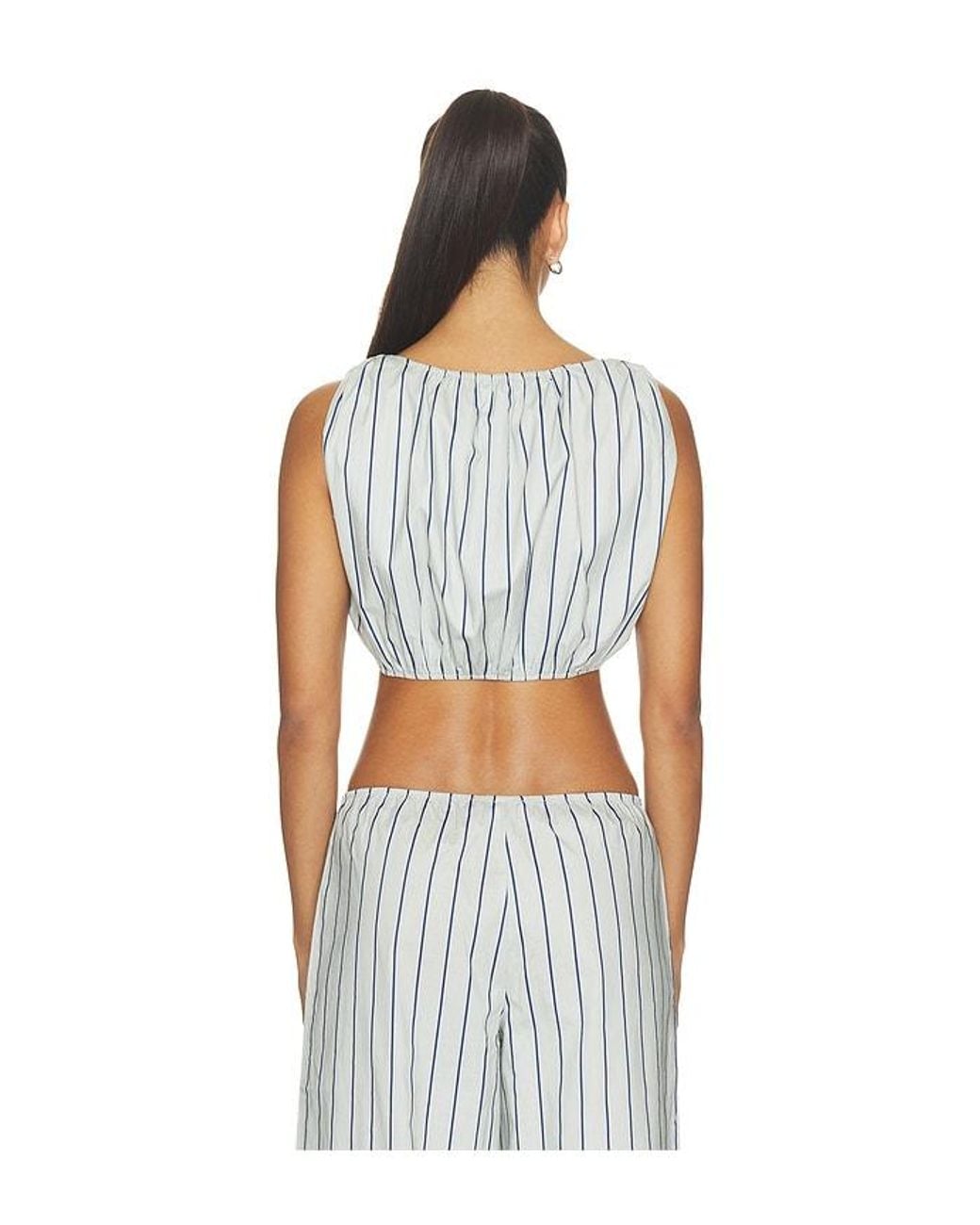 WeWoreWhat Blue Bubble Cropped Tank Top