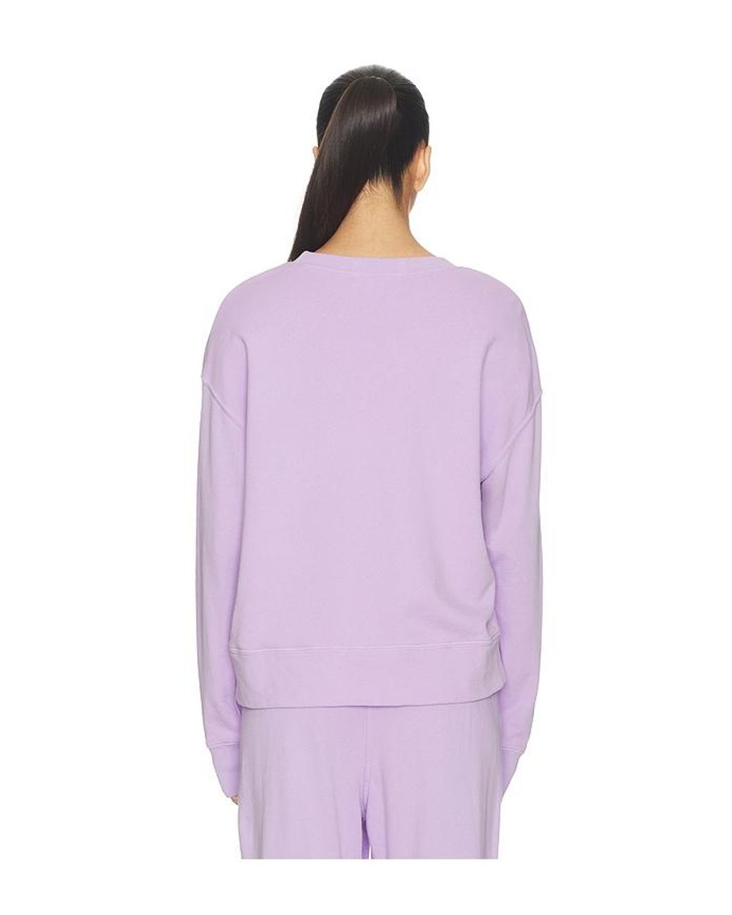 PERFECTWHITETEE Purple Tyler French Terry Pullover Sweatshirt