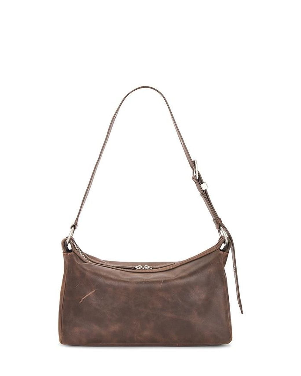 MARGE SHERWOOD Brown Outpocket Hobo Bag