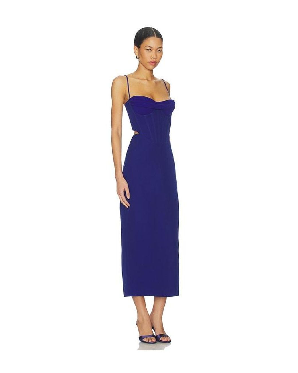 Bardot Blue X Revolve Martini Midi Dress