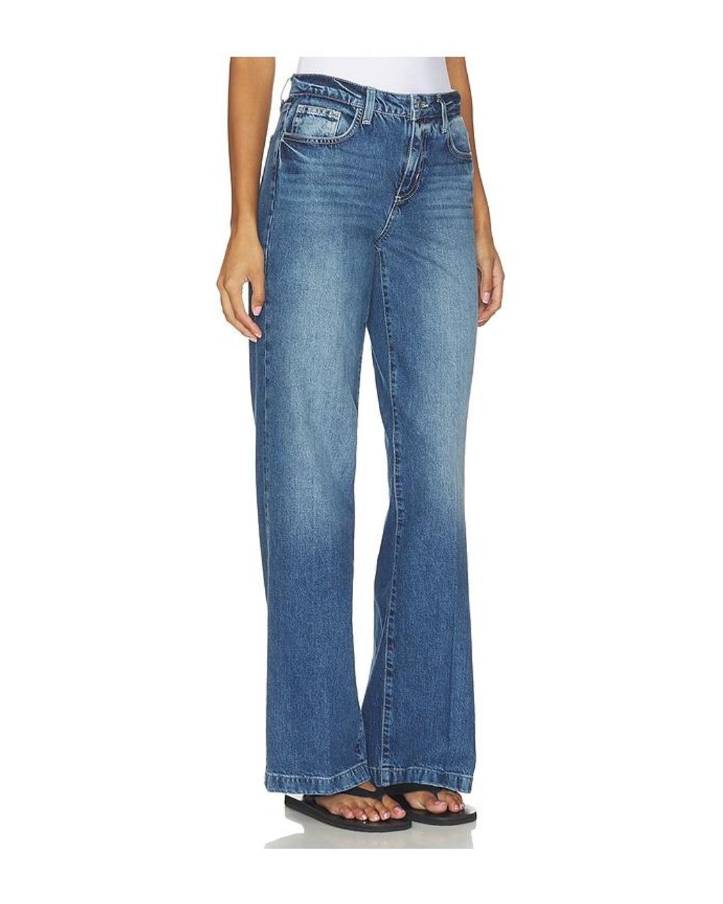 L'Agence Blue Clayton Wide Leg Pant