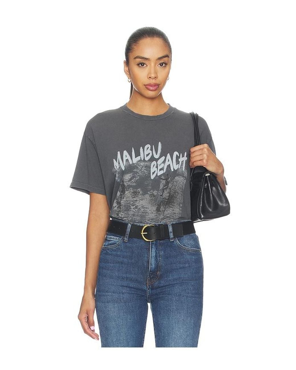 Anine Bing Blue Cade Tee Surfer