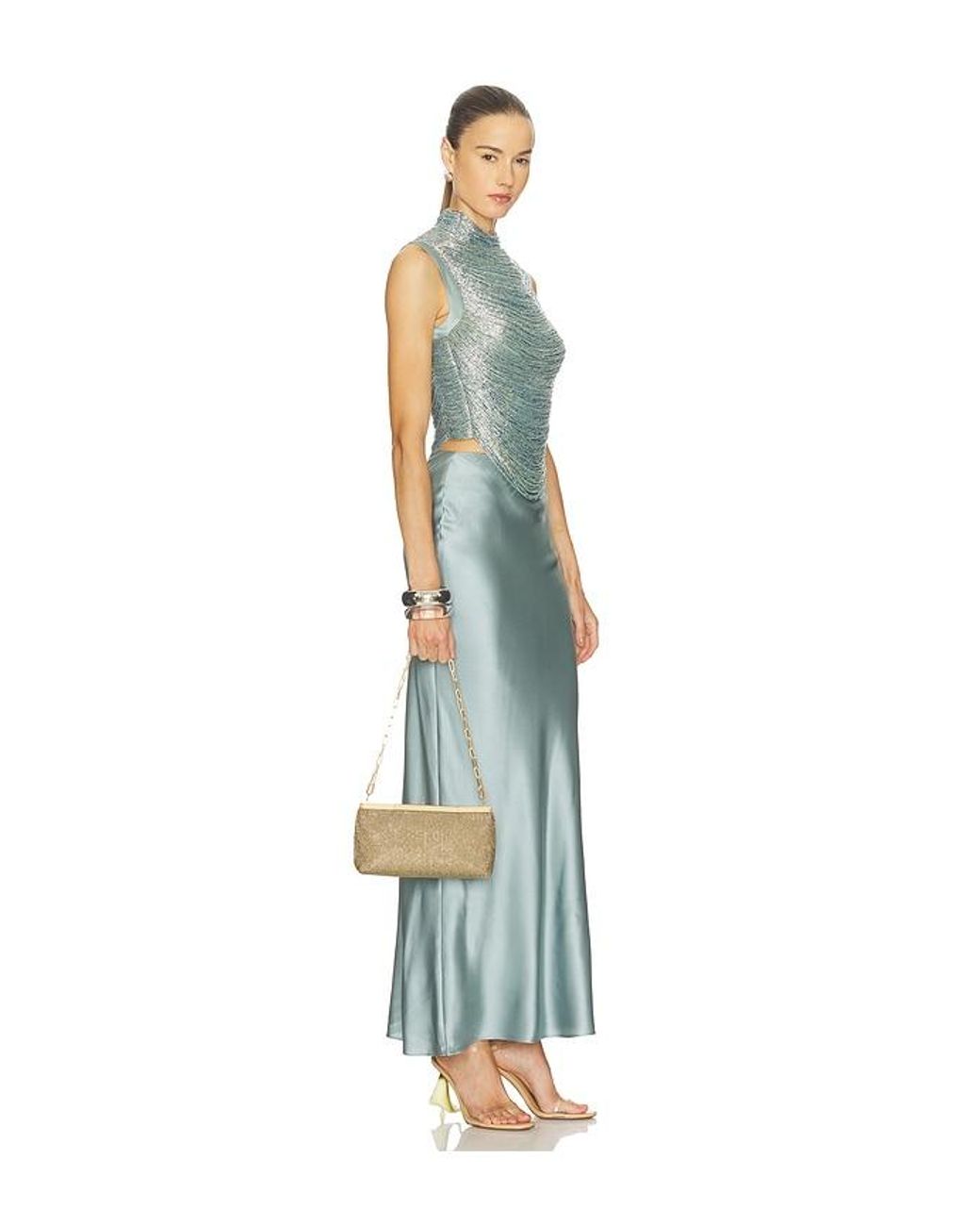 Cult Gaia White Felice Clutch