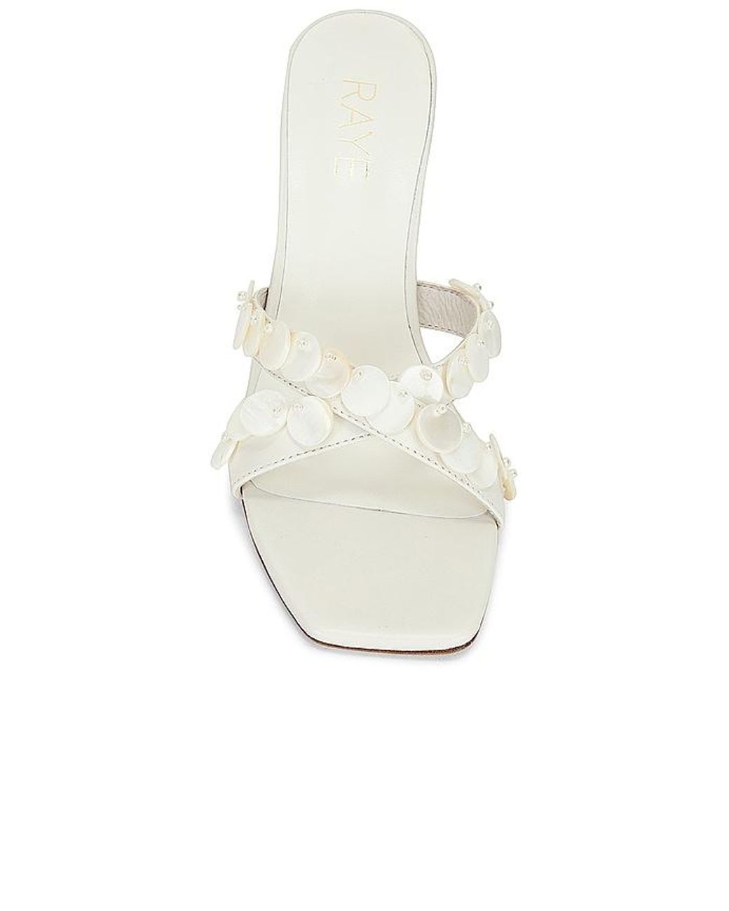 Raye White Perla Mule