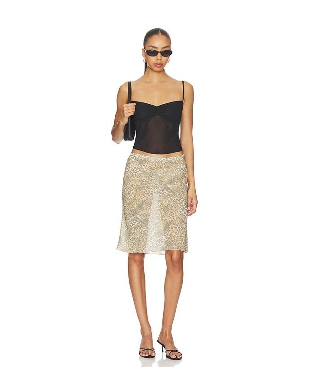 Lioness Natural Shoreline Midi Skirt