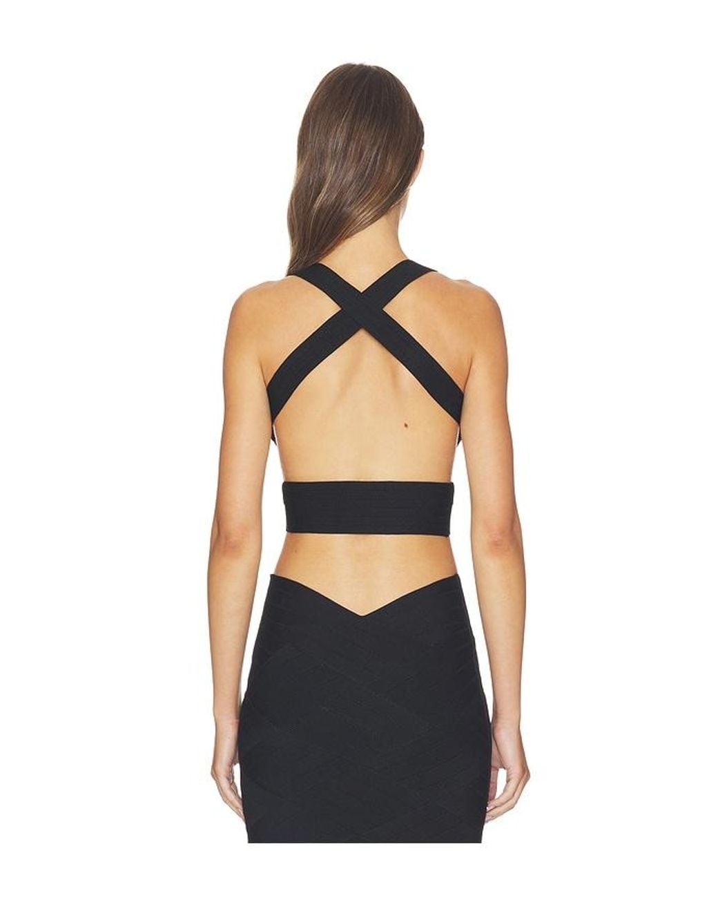 HAELO Black Bandage Weave Halter Bra