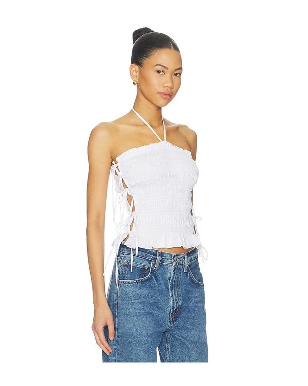 Lovers + Friends Blue Sarina Top