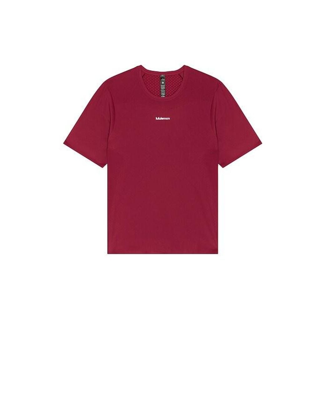 lululemon athletica Red Fast And Free Short Sleeve Shirt for men