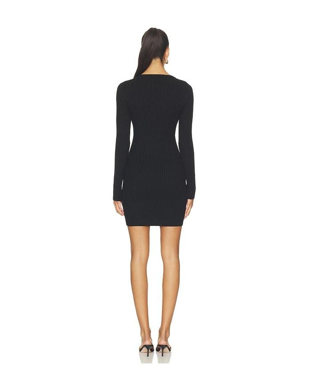 Fleur du Mal Black Lace Guipure Knit Dress