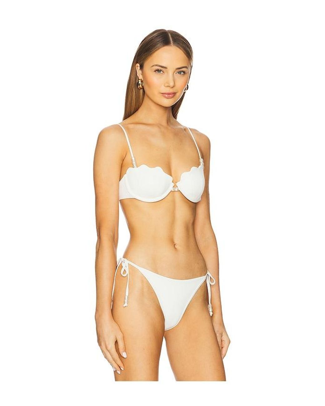 LSPACE Natural Sunrise Seashell Bikini Top