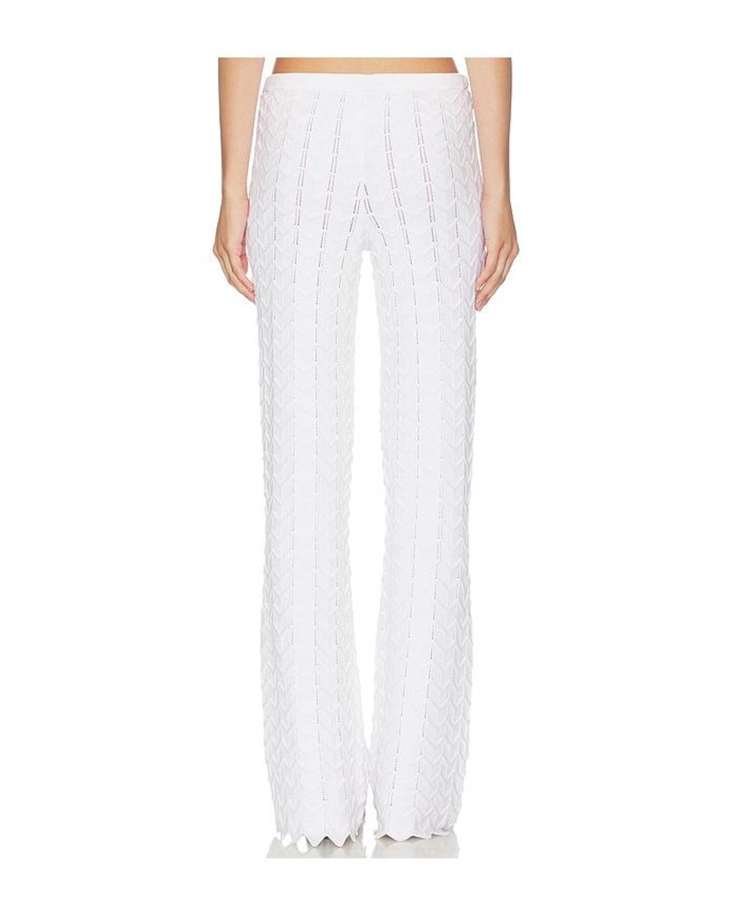 Lovers + Friends White Polly Knit Pant