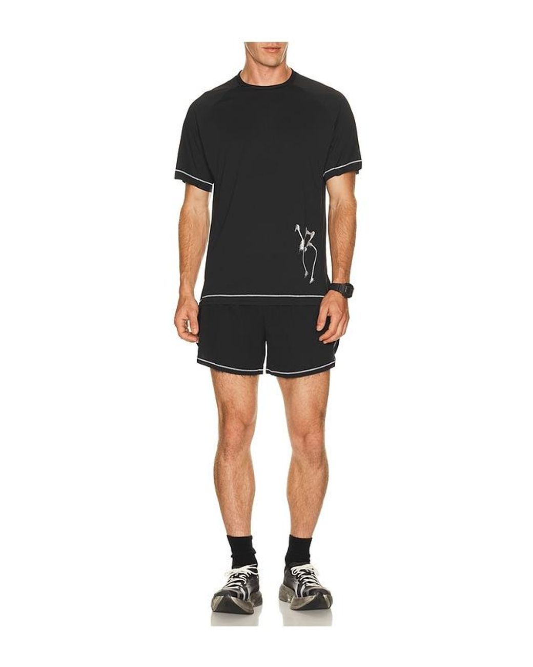 Y-3 Black Gfx Run Tee for men