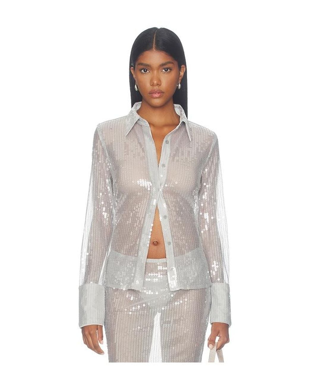 superdown White Makayla Button Up Top