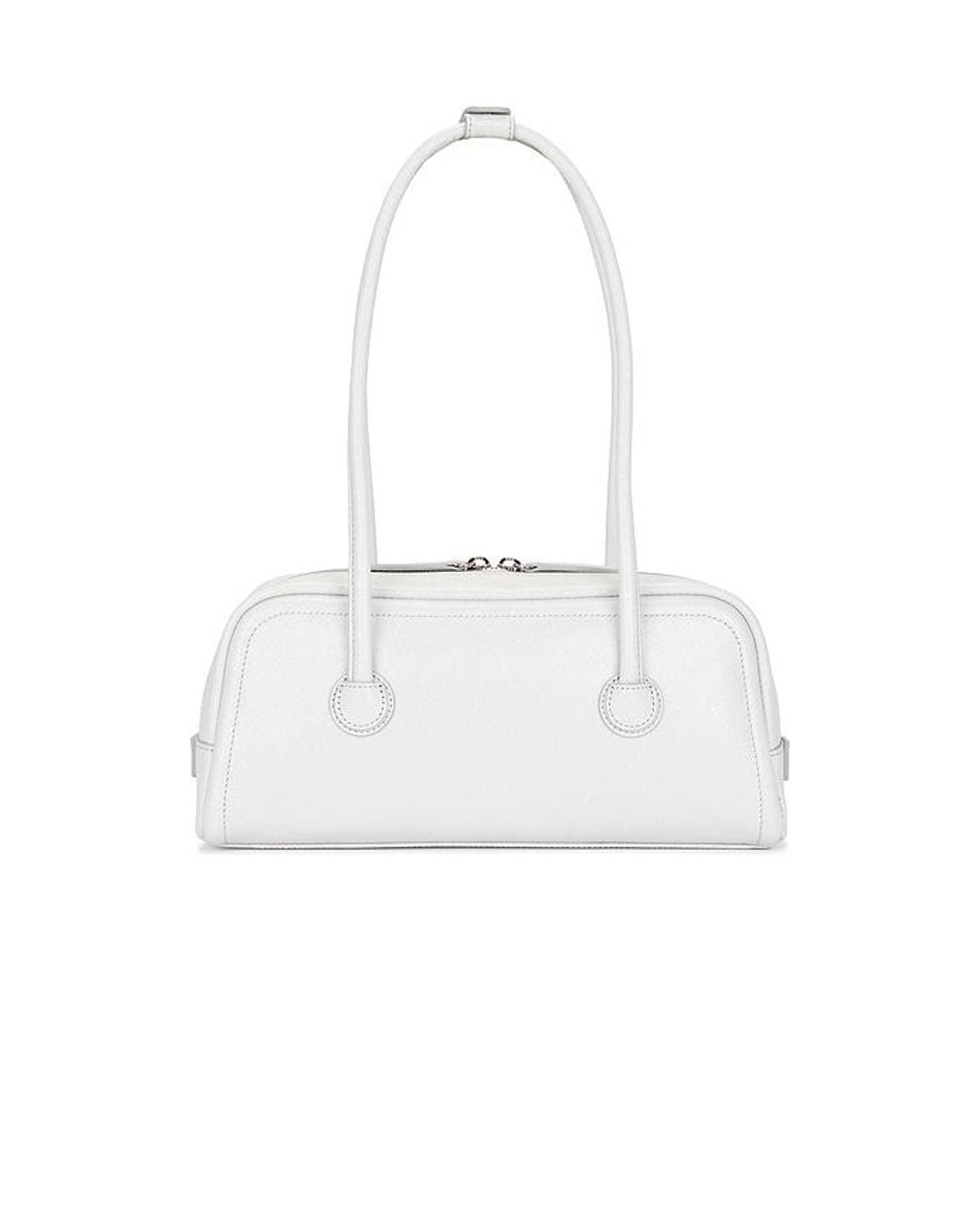 MARGE SHERWOOD White Soft Boston Ew Shoulder Bag