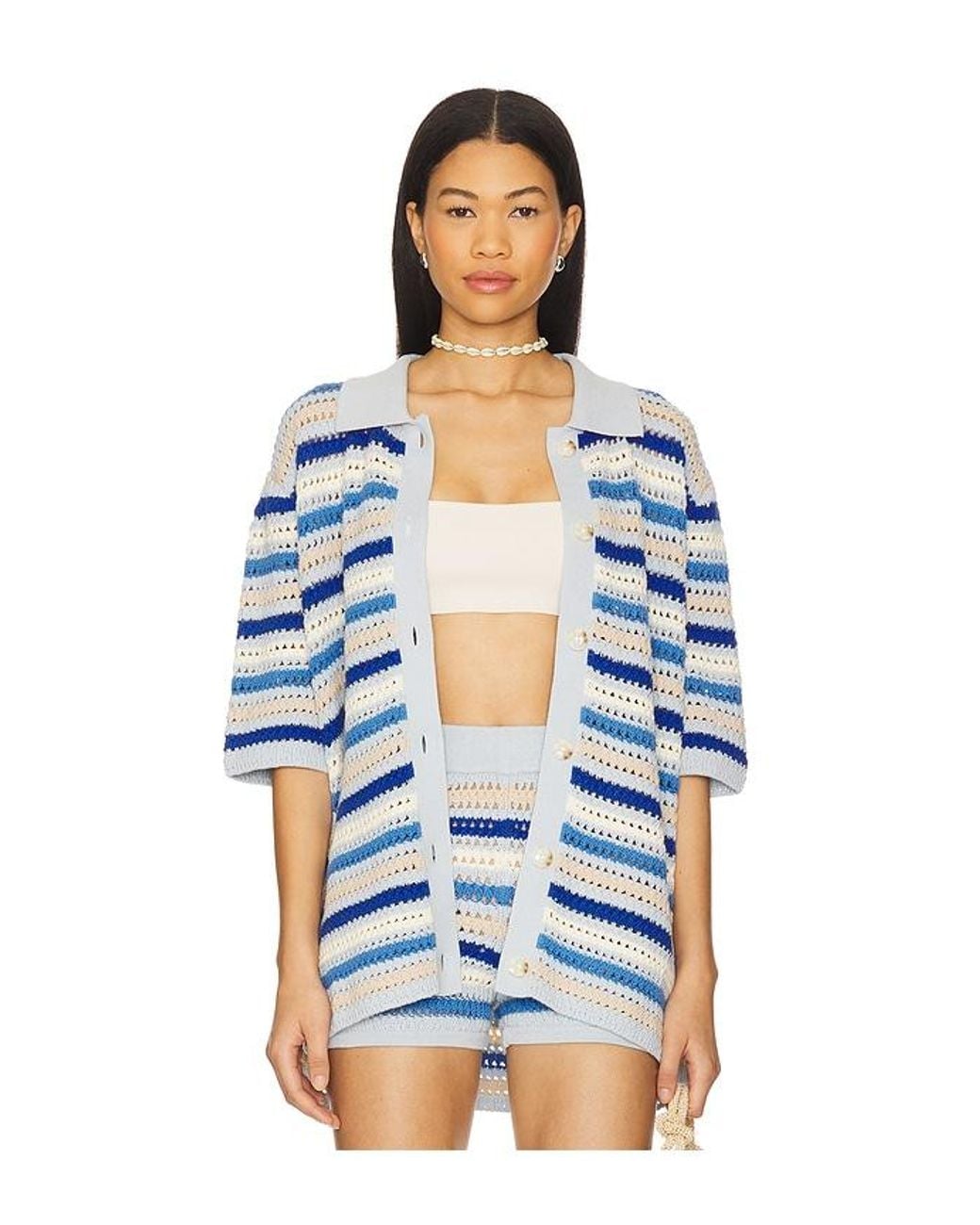 Lovers + Friends Blue Lucia Cardigan