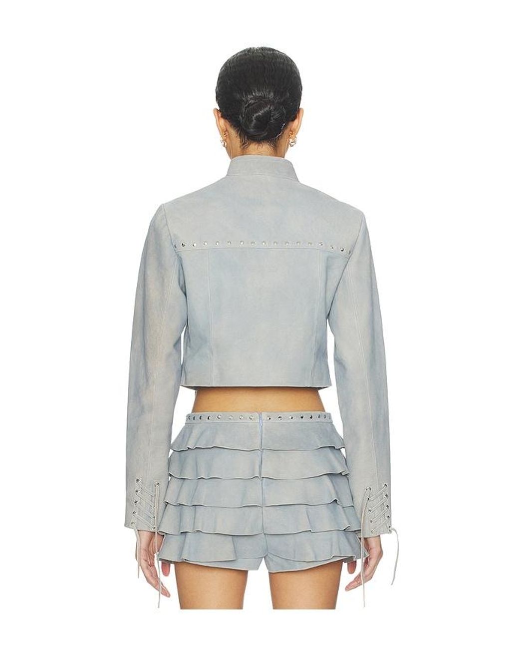 Lamarque White X Revolve Silvina Suede Biker Jacket