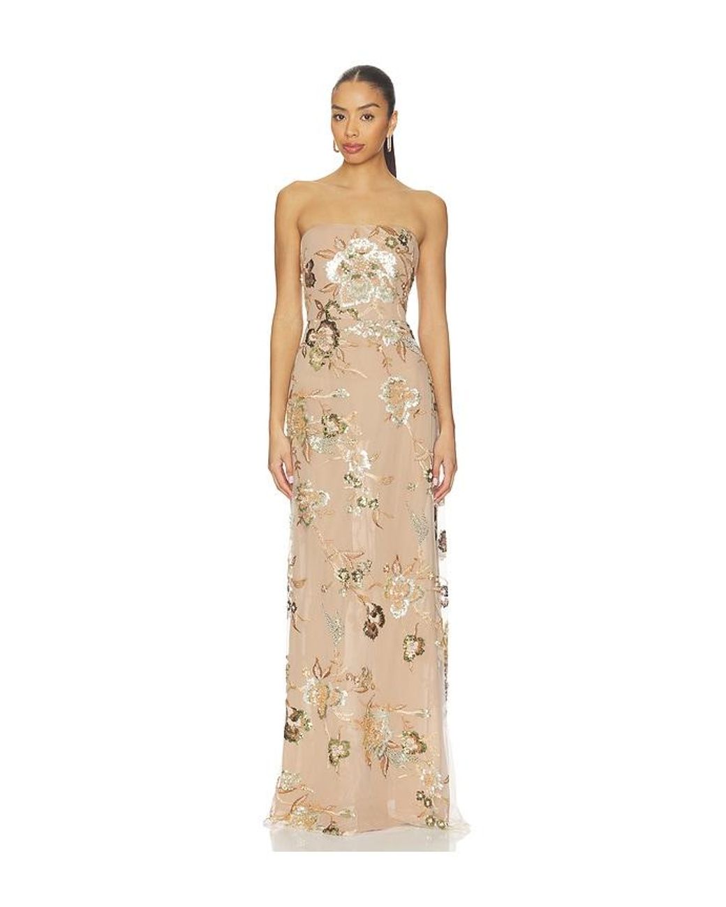 SAU LEE Natural Pippa Maxi Dress