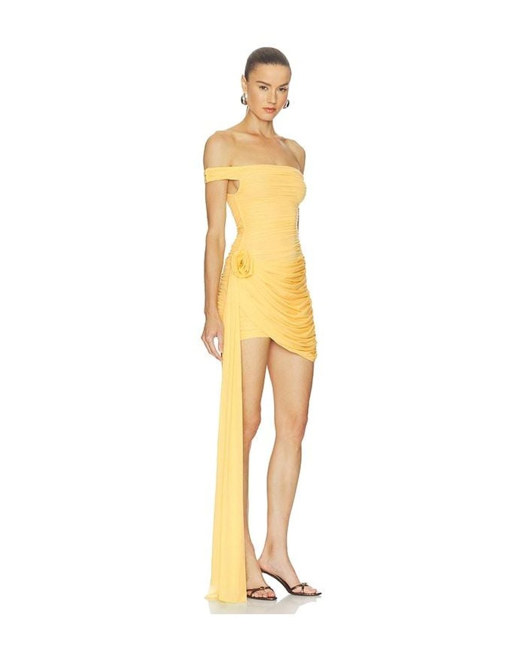 Maygel Coronel Yellow Vox Mini Dress