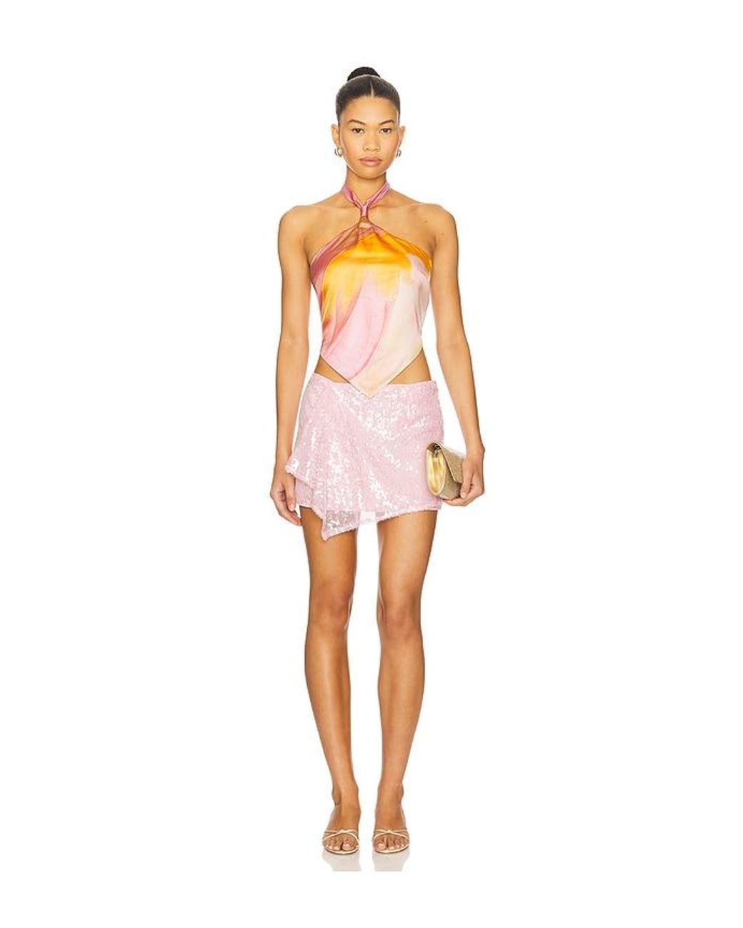 JUPE JESSIE en Pink superdown en coloris White