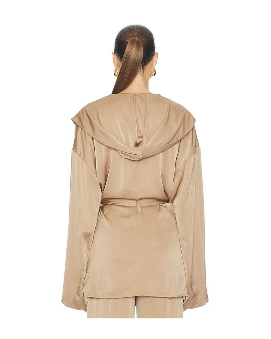 Atlein Natural Hooded Wrap Jacket