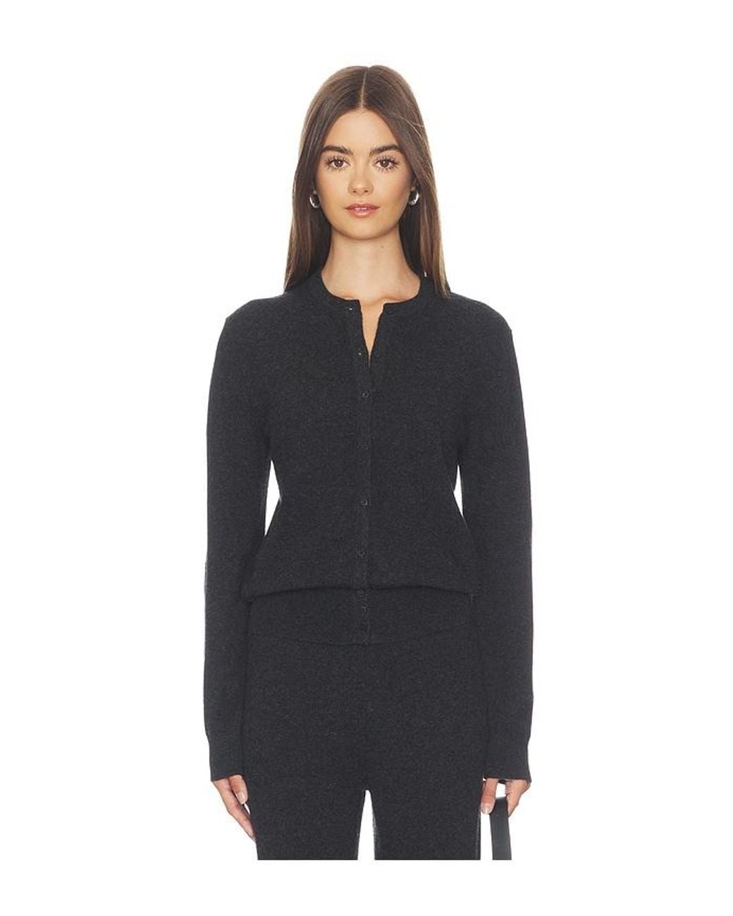 NAADAM Black Atelier Cashmino High Neck Cardigan