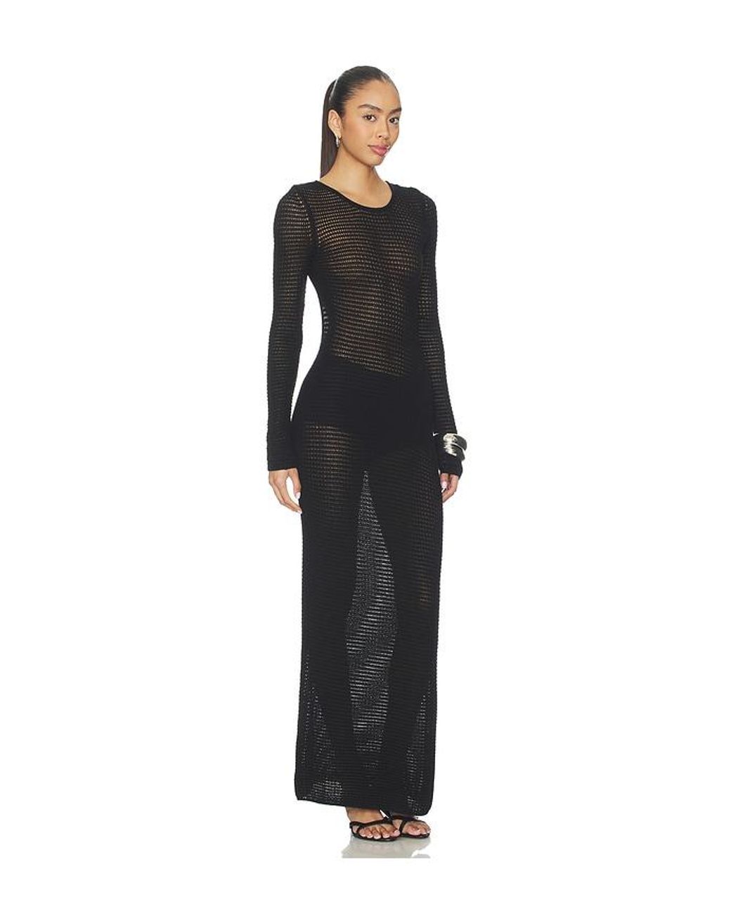 Lovers + Friends Black Evette Knit Maxi Dress