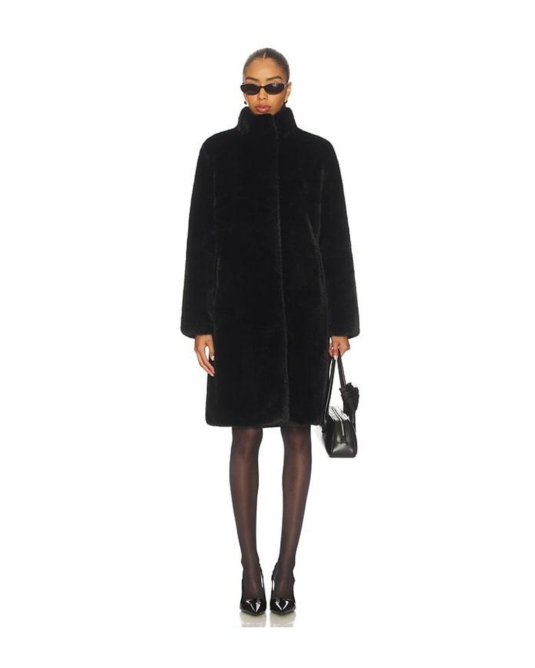 Unreal Fur Black Raven Coat