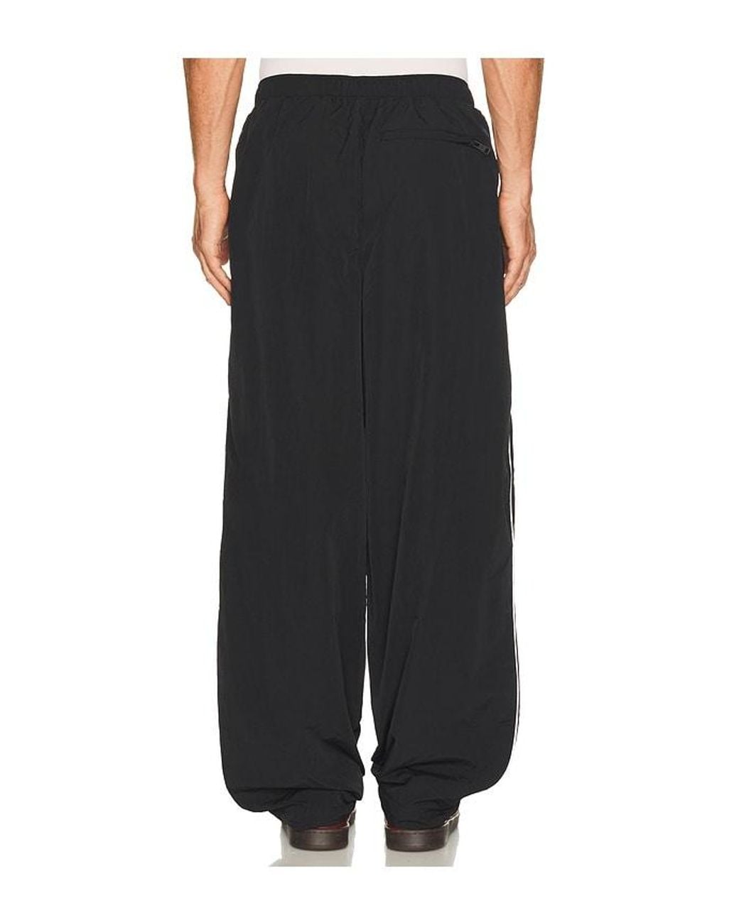 Guess Black Embroidered Nylon Track Pant for men