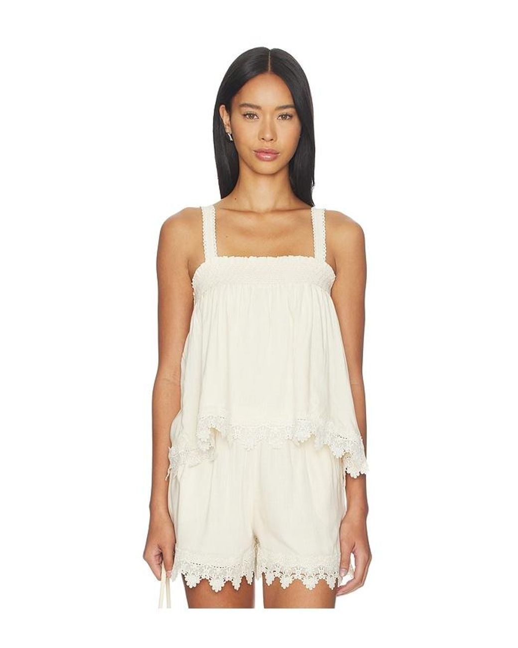 Bobi White Malaga Tank Top