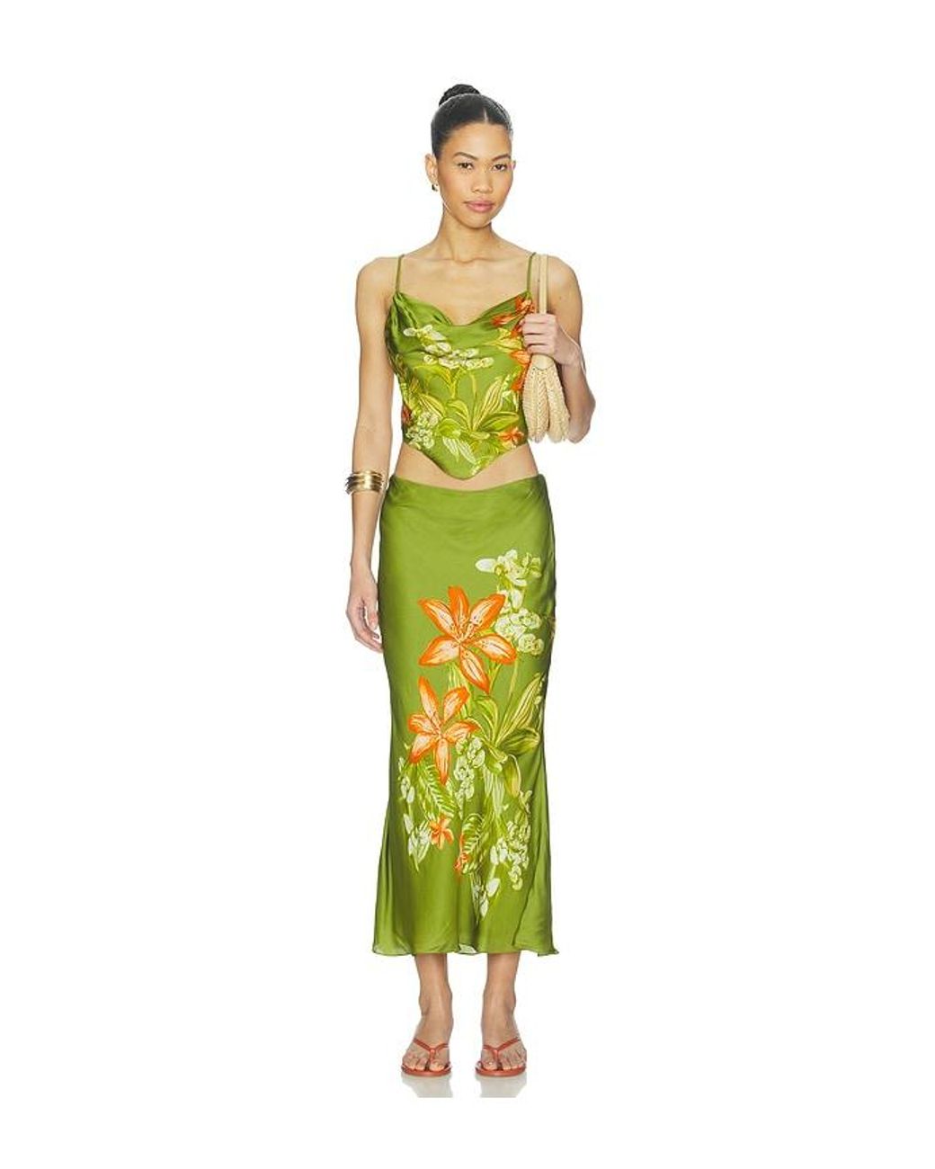 Rococo Sand Green Cowl Neck Top