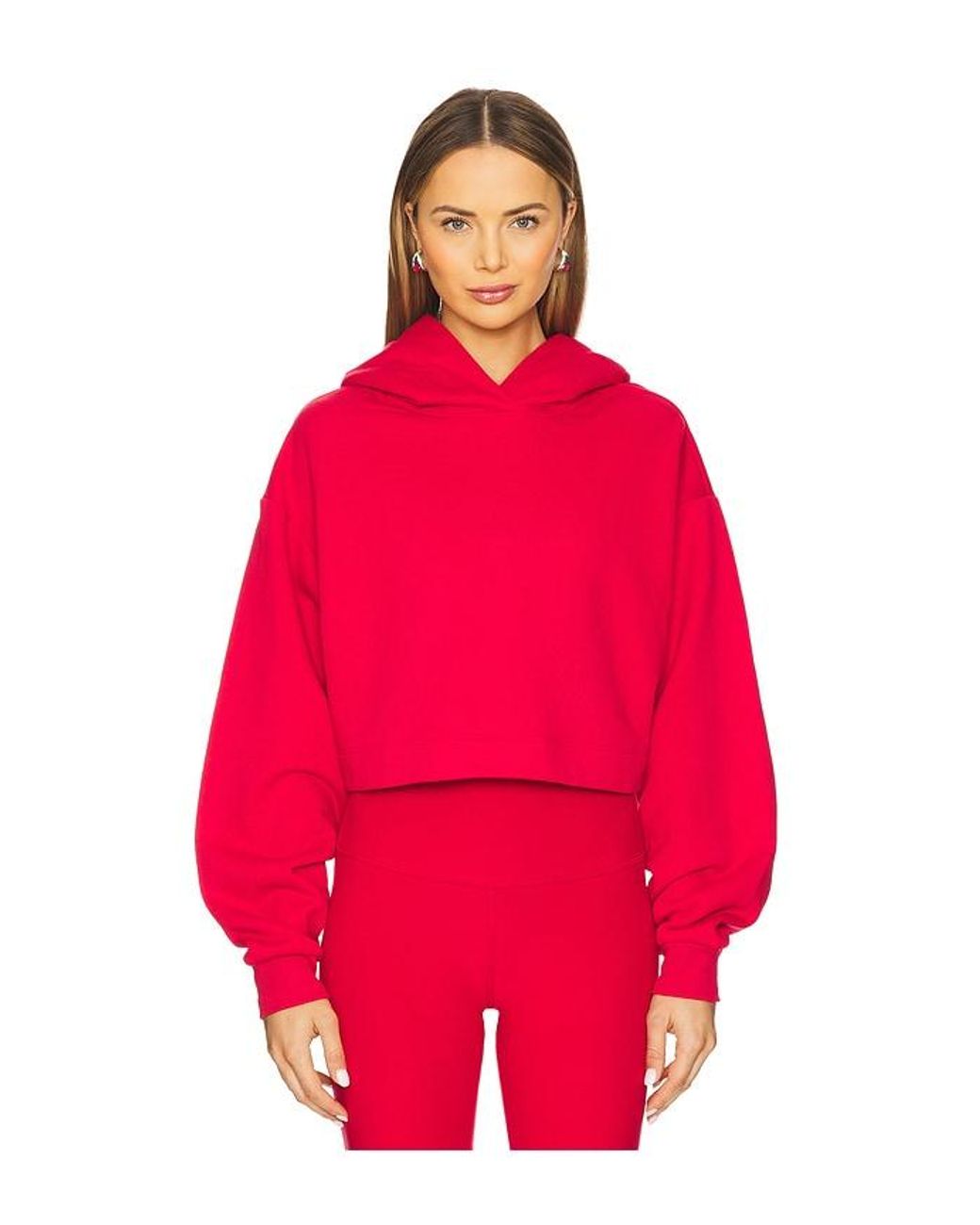 Alo Yoga Bae Hoodie in Red | Lyst